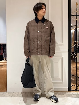 「DANTON（ダントン）のアイテム（ジャケット/アウター）」を使った、がくさん（メンズ・172cm）の秋コーディネート