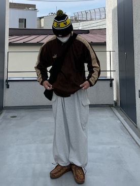 「PUMA（プーマ）のアイテム（ジャケット/アウター）」を使った、maaaausedさん（メンズ・167cm）の春コーディネート