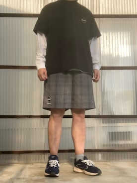 「United Athle（ユナイテッドアスレ）のアイテム（Tシャツ/カットソー、ホワイト系）」を使った、マークスさん（メンズ・180cm）の春コーディネート