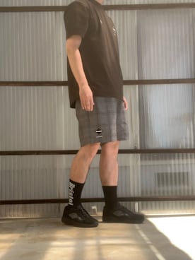 「MoonStar（ムーンスター）のアイテム（スニーカー、ブラック系）」を使った、マークスさん（メンズ・180cm）の春コーディネート