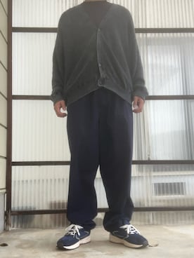 「アイテム（カーディガン/ボレロ）」を使った、マークスさん（メンズ・180cm）の秋コーディネート