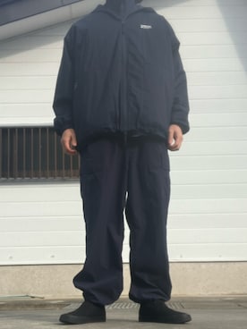 「STARTER（スターター）のアイテム」を使った、マークスさん（メンズ・180cm）の春コーディネート