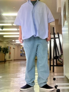 「STARTER（スターター）のアイテム」を使った、マークスさん（メンズ・180cm）の春コーディネート