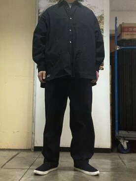 「STARTER（スターター）のアイテム」を使った、マークスさん（メンズ・180cm）の春コーディネート
