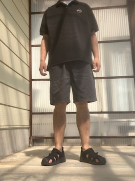 「アイテム（サンダル）」を使った、マークスさん（メンズ・180cm）の夏コーディネート