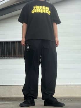 「STARTER（スターター）のアイテム」を使った、マークスさん（メンズ・180cm）の春コーディネート