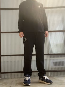 「MoonStar（ムーンスター）のアイテム（スニーカー、ブルー系）」を使った、マークスさん（メンズ・180cm）の春コーディネート