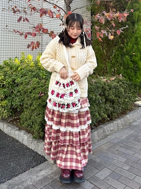 「アイテム（ローファー）」を使った、ponさん（レディース・153cm・20代）の冬コーディネート