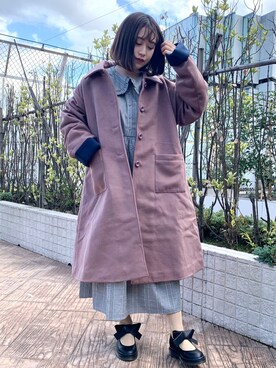 「merry jenny（メリージェニー）のアイテム（その他アウター）」を使った、ponさん（レディース・153cm）の秋コーディネート