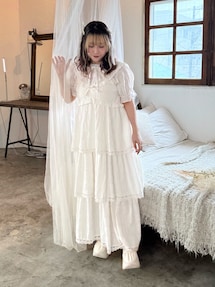 メリージェニー チェックティアードワンピース merry jenny（メリージェニー）の「チェックティアード