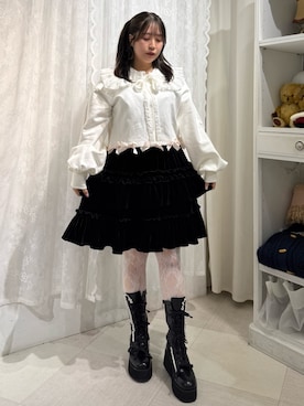 「アイテム（付け襟）」を使った、ponさん（レディース・153cm）の夏コーディネート