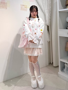 「アイテム（スカート）」を使った、ponさん（レディース・153cm・20代）の秋コーディネート