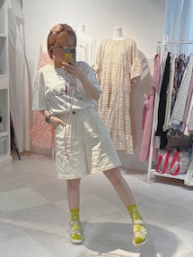 WEB限定】ハイウエストタックハーフパンツ｜アングリッド