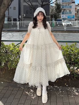「ヘッドドレス」｜ponさん（レディース・153cm）の春コーディネート