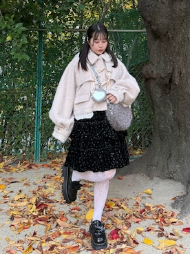 「アイテム（ダッフルコート）」を使った、ponさん（レディース・153cm）の秋コーディネート