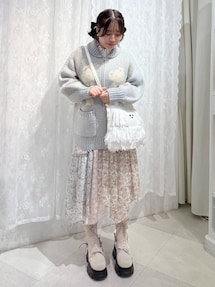 floralイレギュラーヘムミディスカート｜メリージェニー（merry jenny