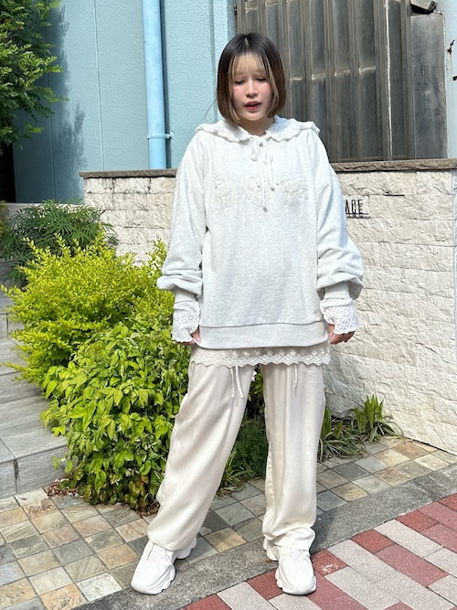 ジェニー様　パンツ　ecru サイズm M Maglie le cassetto×吉田理紗》ハイウエストフリルパンツ｜M Maglie