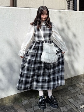 「アイテム（ワンピース、その他）」を使った、ponさん（レディース・153cm）の秋コーディネート