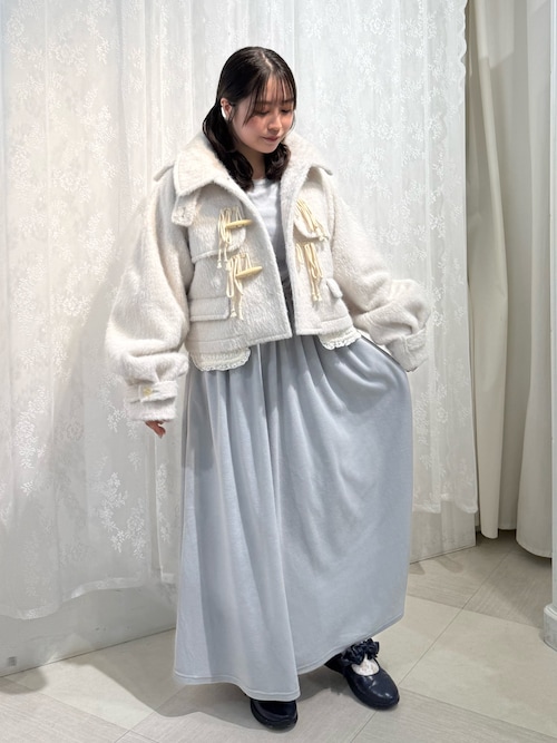 ギャザーギャザーフリースワンピース（ワンピース）｜merry jenny