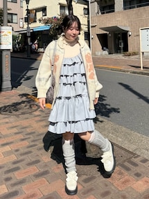 ホイップクリームミニワンピース｜メリージェニー（merry jenny