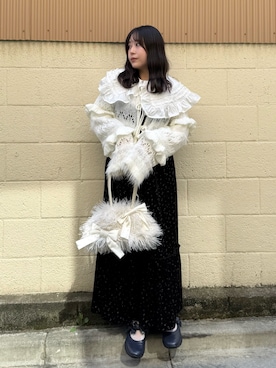 「アイテム（パンプス、ブルー系）」を使った、ponさん（レディース・153cm）の秋コーディネート