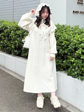 「アイテム（カチューシャ）」を使った、ponさん（レディース・153cm）の夏コーディネート