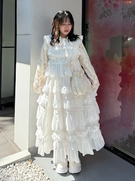 「アイテム（付け襟）」を使った、ponさん（レディース・153cm）の夏コーディネート