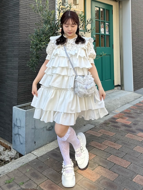merry jenny ホイップクリームミニワンピース ホイップクリームミニワンピース（ワンピース）｜merry jenny（メリー