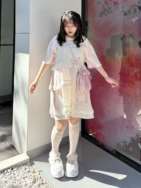 「アイテム（チュニック）」を使った、ponさん（レディース・153cm・20代）の夏コーディネート