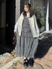 チュールドロストロングワンピース｜メリージェニー（merry jenny