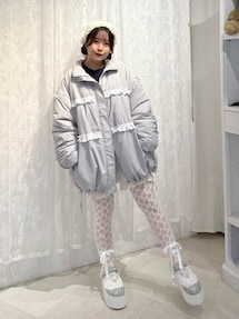 ribbonフリルパデットジャケット｜メリージェニー（merry jenny）公式