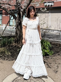merryjeny petit flowerパフワンピース セール】petit flowerﾊﾟﾌﾜﾝﾋﾟｰｽ（ワンピース）｜merry jenny