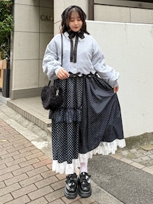 フリルドットデコレーションワンピース｜メリージェニー（merry jenny