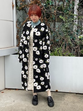 「merry jenny（メリージェニー）のアイテム（その他アウター）」を使った、ponさん（レディース・153cm）の秋コーディネート