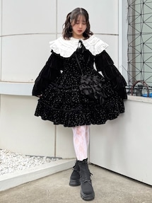 【タグ付き新品】merry jenny コルセットベロアフレアミニワンピース メリージェニー merry jenny コルセットベロアフレアミニ