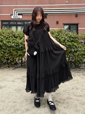 「花柄ワンピース」｜ponさん（レディース・153cm）の春コーディネート