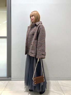 「アイテム（ピーコート）」を使った、yuiさん（レディース・160cm）の秋コーディネート