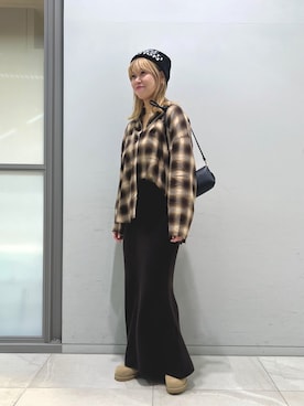 「MOHI（モヒ）のアイテム」を使った、yuiさん（レディース・160cm）の秋コーディネート