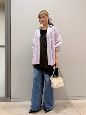 「upperhights（アッパーハイツ）のアイテム（パンツ）」を使った、yuiさん（レディース・160cm）の春コーディネート