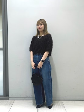 「アイテム（ニット/セーター）」を使った、yuiさん（レディース・160cm）の夏コーディネート