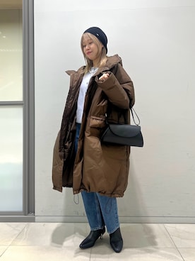 「アイテム（ダウンジャケット/コート）」を使った、yuiさん（レディース・160cm）の冬コーディネート