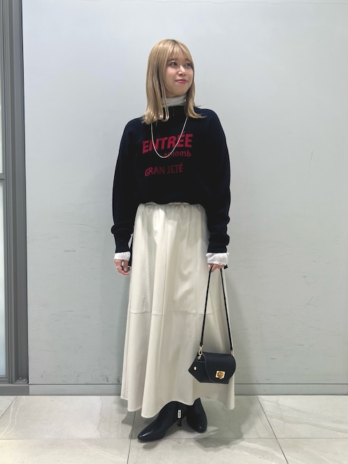 Rouge vif ルージュヴィフ トップス 表記無し ベージュ系 レディース シアーリブニットタートル（ニット/セーター）｜Rouge vif（ルージュ