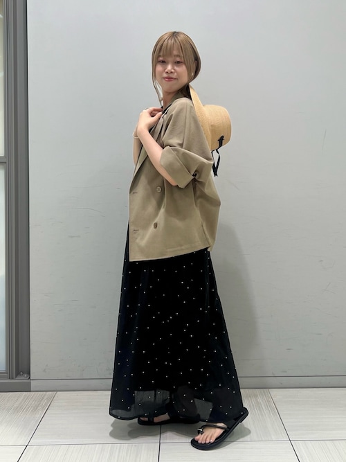 シルバードット刺繍ワンピース（ワンピース）｜Rouge vif Anna