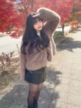 「アイテム（ダッフルコート）」を使った、Hiyoさん（レディース・147cm）の冬コーディネート