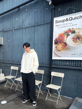 「STUDIO NICHOLSON（スタジオニコルソン）のアイテム（パーカー）」を使った、KEITAさん（メンズ・180cm）の秋コーディネート
