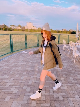 「MAD FOOT（マッドフット）のアイテム」を使った、umeneri♡̆̈さん（レディース・166cm）の冬コーディネート