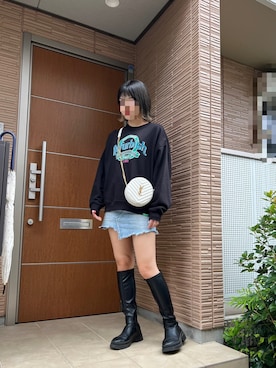 「Right-on（ライトオン）のアイテム（スウェット）」を使った、umeneri♡̆̈さん（レディース・166cm）の秋コーディネート