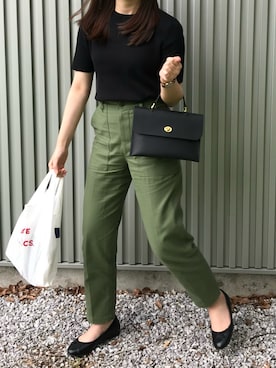 「LENO（リノ）のアイテム（バッグ）」を使った、miiさん（レディース・165cm）の春コーディネート