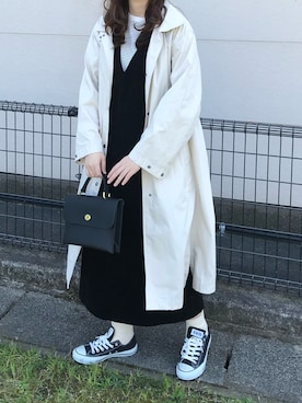 「URBAN RESEARCH ROSSO WOMEN（アーバンリサーチ　ロッソ）のアイテム（ジャンパースカート）」を使った、miiさん（レディース・165cm）の春コーディネート