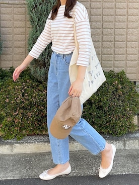 「LENO（リノ）のアイテム（バッグ）」を使った、miiさん（レディース・165cm）の夏コーディネート